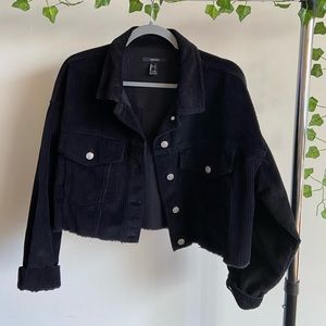 Forever 21 - Black Cropped Corduroy Jacket